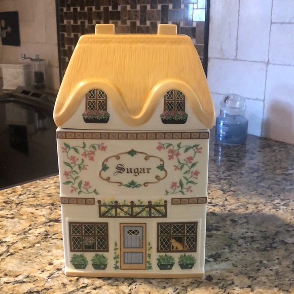 Lenox Village House Sugar Canister